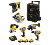 DeWALT Kit DWK601 (DCD996 + DCH273 + DCG405 + DCF887 + DCS334 + DCS570 + 3 x 5,0 Ah + DCB115 + Caddy 3en1)