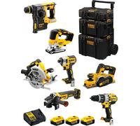 DeWALT Kit DWK701 (DCD996 + DCH273 + DCG405 + DCF887 + DCS334 + DCS570 + DCP580 + 3 x 5.0 Ah + DCB115 + 3en1 Caddy)