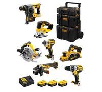 DeWALT Kit DWK701 (DCD996 + DCH273 + DCG405 + DCF887 + DCS334 + DCS570 + DCP580 + 3 x 5,0 Ah + DCB115 + Caddy 3en1)