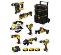 DeWALT Kit DWK802 (DCD796 + DCH273 + DCG405 + DCF887 + DCS355 + DCS369 + DCS391 + DCL050 + 3 x 5,0 Ah + DCB115 + Caddy 3en1)