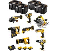 DeWALT Kit DWK803T (DCD996 + DCH273 + DCG405 + DCF887 + DCS355 + DCS367 + DCS570 + DCL050 + 3 x 5.0 Ah + DCB115 + 4 x TSTAK VI)