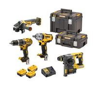 DEWALT Kit perceuse-visseuse à percussion sans fil DEWALT 18V / 5Ah DCD 796, DCF 894, DCH 273, DCG 405, DCB 184 Quantité:1