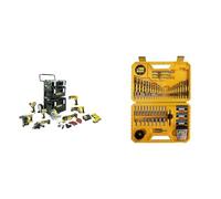 DEWALT Kit Premium 8 Outils XR 18V 5Ah Brushless - Perceuse Visseuse à Percussion, Visseuse à Chocs & Coffret de 100 Pièces de Perçage et Vissage Haute Performance - DT71563-QZ