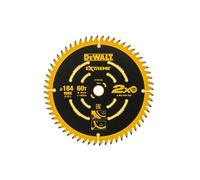 DeWalt Lame de scie circulaire DT1670‑QZ Carbure 184 x 16 mm 60 dents Argent