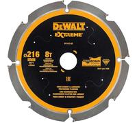 DEWALT Lame de Scie Circulaire Denture Diamant 216x30mm - Disque Tranchant 8 Dents - Découpe de Matériaux Abrasifs et Stratifiés - Convient pour une Utilisation Professionnelle, DT1473-QZ