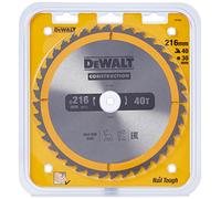 DEWALT Lame de scie circulaire portative DT1953-QZ 216x30 mm 40 dents Carbure Construction