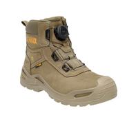 DEWALT Lander Bottes de travail imperméables en cuir nubuck pour homme, coupe large, fermeture BOA, non métallique, stone, 43 EU