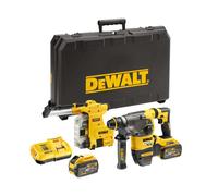 DeWALT - Marteau combiné sans fil 54V avec aspiration de poussière intégrée, 2 batteries 9,0 Ah FLEXVOLT, chargeur DCH335X2