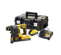 DEWALT Martillo Electroneumático sin escobillas XR 18V SDS plus® 2,1J 2 baterías POWERSTACK Li-Ion 5Ah y maletín TSTAK pour pros et bricoleurs, travaux précis en atelier, construction robuste