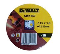 DEWALT Meule à tronçonner DEWALT en acier inoxydable plate 115 mmx1,0 mm DT3506-QZ Quantité:1