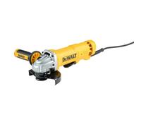 DEWALT - Meuleuse Ø 125 mm -1400W - interrupteur palette filaire - vitesse à vide 11500 tr/min - coffret - carter de protection sans outil - poignée latérale anti- vibrations et multi- positions -flasque intérieur/extérieur clé de service - DWE4233- QS