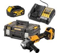 Meuleuse d'angle sans fil Dewalt avec moteur sans balais 18 V XR, 125 mm, 2 x 4 Ah DCG407M2T