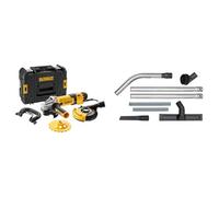 DEWALT Meuleuse d'angle électronique "Le Béton 125 mm - 1500 W - 240 V - DWE4257KT-QS & Kit de Nettoyage Spécial Sol pour Aspirateurs DEWALT - - Avec 2 Tuyaux d'Aspiration, 1 Buse