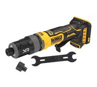DEWALT Meuleuse droite compacte Brushless 18V XR, DCG420N-XJ | Meuleuse droite brushless 18V XR avec 4 vitesses, frein électronique, embrayage, LED et double pince.