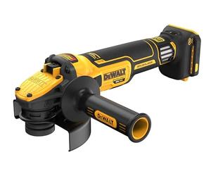 DEWALT Mini-Amoladora Sin escobillas XR 18V 125 mm avec selector de velocidad Sin cargador/batería avec Freno, Embrague, Arranque Suave, Bloqueo y re-arranque y maletín TSTAK pour Cyclistes