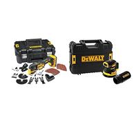 DEWALT - Multi-Cutter Brushless - XR 18V - DCS355D2-QW - Multi-Cutter sans Fil en Coffret avec 2 Batteries, Chargeur et 32 Accessoires - 20000 orb/min & Ponceuse Excentrique XR 18V 125mm Brushless