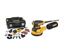 DEWALT Multi-Cutter Filaire - Outil Multifonctionnel Oscillant avec 32 Accessoires et Coffret TSTAK & Ponceuse excentrique DEWALT DWE6423 Ø 125 mm