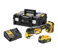 DeWalt Multi-cutter XR 18V 5Ah Li-Ion Brushless - 32 accessoires - 2 batteries - coffret TSTAK, Jaune DCS356P2-QW