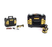DEWALT - Multi-Cutter XR 18V - DCS355NT-XJ - L'Outil Multifonctionnel Oscillant avec 32 Accessoires & Ponceuse Excentrique XR 18V 125mm Brushless - Appareil Électrique Sans Fil