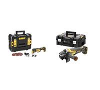 DEWALT - Multi-Cutter XR 18V - DCS355NT-XJ - L'Outil Multifonctionnel Oscillant & Meuleuse Brushless XR 18V 5Ah Li-Ion - DCG406NT-XJ - Meuleuse sans Fil avec Interrupteur à Palette
