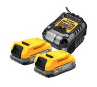 Dewalt - Pack 2 batteries POWERSTACK XR 18V 1.7Ah Li-Ion + chargeur - DCB1102E2-QW