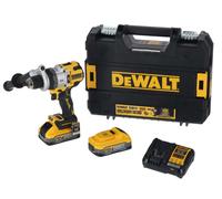 DeWALT - Perceuse à percussion sans fil 18V, 2 batteries 5,0 Ah XR POWERSTACK, chargeur DCD1007H2T