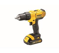 DEWALT - Perceuse Visseuse 18V Li-Ion 1,3Ah - DCD771C2-QW - Perceuse sans Fil avec Coffret, Éclairage LED, 2 Batteries / Chargeur - 2 Vitesses (0-450/1500tr/min) - Mandrin 13mm en Métal - 300W