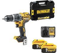 DeWALT DCD796P2 Perceuse visseuse a percussion 70 Nm, XR (18 V / 2× 5,0 Ah) -coffret TSTAK
