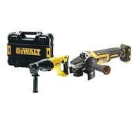DEWALT - Perforateur-Burineur SDS-PLUS Brushless 2.6J 18V - DCH133NT-XJ - Sans Fil & Meuleuse Brushless XR 18V 5Ah Li-Ion - Meuleuse Électrique sans Fil avec Coffret TSTAK