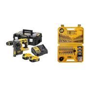 DEWALT - Perforateur SDS-PLUS XR 18V 5 Ah - DCH273P2T-QW - Perforateur sans Fil avec Coffret TSTAK & Coffret de 100 Pièces de Perçage et Vissage Haute Performance - DT71563-QZ