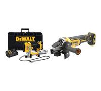 DEWALT - Pompe A Graisse Electrique Sur Batterie XR 18V 4Ah Li-Ion - DCGG571M1-QW - Sans Fil & Meuleuse XR 18 V 125 mm Brushless DCG405NT (machine nue)