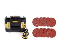 DEWALT Ponceuse Excentrique XR 18V 125mm Brushless - Appareil Électrique Sans Fil & Disque de Ponçage 100pcs SPTA Disques Abrasifs 40/80/120/180/320/600/800/1000/1500/2000 Grain Taille de 125mm