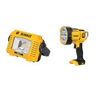 DEWALT Projecteur de Chantier Compact XR Sans Fil - Sans Batterie Ni Chargeur & Lampe Projecteur LED XR 18V, 1.000 lumens - DCL043-XJ - Sans Fil - Lampe Led Rechargeable