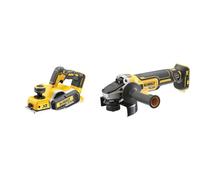 DEWALT Rabot Brushless XR 18V sans Batterie ni Chargeur DCP580N-XJ - Coffret TSTAK & Meuleuse XR 18 V 125 mm Brushless DEWALT DCG405NT (machine nue)