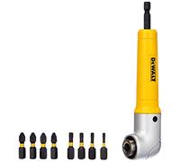 DEWALT - Renvoi d'Angle avec 9 Embouts de Vissage - DT71517T-QZ - Set des Embouts de 25mm et Adaptateur à Angle Droit - Angle Jusqu'à 90° - Accessibilité Excellente