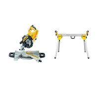 DEWALT - Scie à Onglet Radiale 230V - DWS774-QS - Scie Haute Performance avec Système XPS & Piètement Polyvalent pour Scies à Onglets - DE7033-XJ - Piètement Léger et Facilement Transportable