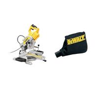 DEWALT - Scie à Onglet Radiale - DWS777-QS - Scie Haute Performance avec Système XPS - Coupe Bois, Plastique et Aluminium - Inclinaison de la Lame 48° & DE7053-QZ Sac à poussière pour DW704/DW705