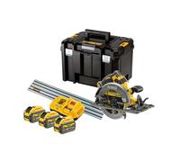 DeWALT - Scie circulaire sans fil 54 V, 190 mm, avec accessoires, 3 batteries Li-Ion 9,0 Ah et chargeur. DCS579NTA