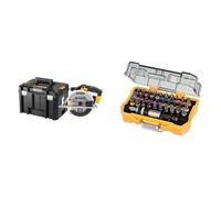DEWALT - Scie Circulaire XR 18V - DCS391NT-XJ - Scie Circulaire sans Fil avec Coffret TSTAK - 3700 trs/min - Lame Carbure 24 Dents 165 mm & Coffret de 32 Embouts de Vissage de 25mm Robustes et Précis