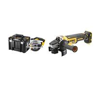 DEWALT - Scie Circulaire XR 18V - DCS391NT-XJ - Scie Circulaire sans Fil avec Coffret TSTAK - 3700 trs/min & Meuleuse Brushless XR 18V 5Ah Li-Ion - Meuleuse Électrique sans Fil avec Coffret TSTAK