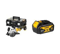 DEWALT Scie circulaire XR 18VBL - sans Batterie ni Chargeur - Multi-matériaux 115 mm Jaune & Batterie XR 18V 4 Ah Li-Ion - DCB182-XJ - Compatible Avec Tous Les Outils XR 18V
