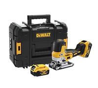 DeWalt Scie Sauteuse à Prise par le Corps Brushless XR 18V 5 Ah -DCS335P2-QW, Scie sans Fil avec Coffret TSTAK, 2 Batteries et Chargeur, Courses à Vide 3200cps/min