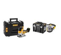 DeWalt Scie Sauteuse à Prise par le Corps Brushless XR 18V - DCS335NT-XJ - Scie sans Fil & Scie Circulaire XR 18V - DCS391NT-XJ - Scie Circulaire sans Fil avec Coffret TSTAK