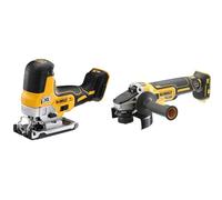 DEWALT Scie Sauteuse Sans Fil 18V - Sans Batterie ni Chargeur DCS335N-XJ & Meuleuse XR 18 V 125 mm Brushless DEWALT DCG405NT (machine nue)