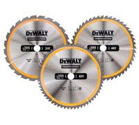 Coffret plastique de 3 lames pour scie circulaire et stationnaire Ø 305mm DEWALT DT1964-QZ Carbure Construction : DT1958, DT1959, DT1960