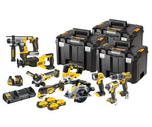 DeWALT - Set outils sans fil, batteries et chargeur, 18 pièces DCK1012P4T
