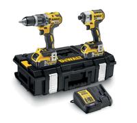DeWALT - Set perceuse à percussion et hocs sans fil 18V, 2 batteries 5,0 Ah XR, chargeur DCK266P2