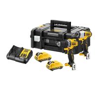 DeWALT DCK2110L2T Kit DCD701 + DCF801 (12V/2 x 3,0 Ah) Tstak