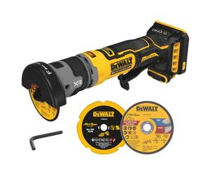 DEWALT Tronçonneuse compacte 76 mm 18 V XR Brushless pour une coupe rapide et précise, outil seul, DCG430N-XJ