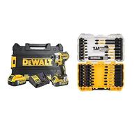 DEWALT - Visseuse à Chocs Brushless XR 18V Li-Ion 5Ah - DCF887P2-QW - Visseuse Électrique sans Fil avec Coffret TSTAK, 2 Batteries/Chargeur - 3 Vitesses (0-1000/2800/3250tr/min) & DeWalt